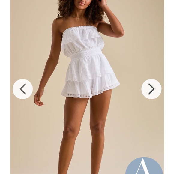 Altar'd State White Ruffled Jumpsuit - Picture 2 of 4